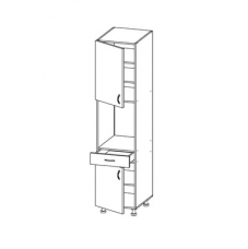 Пенал кухонный под духовку с 2 дверями и 1 ящиком